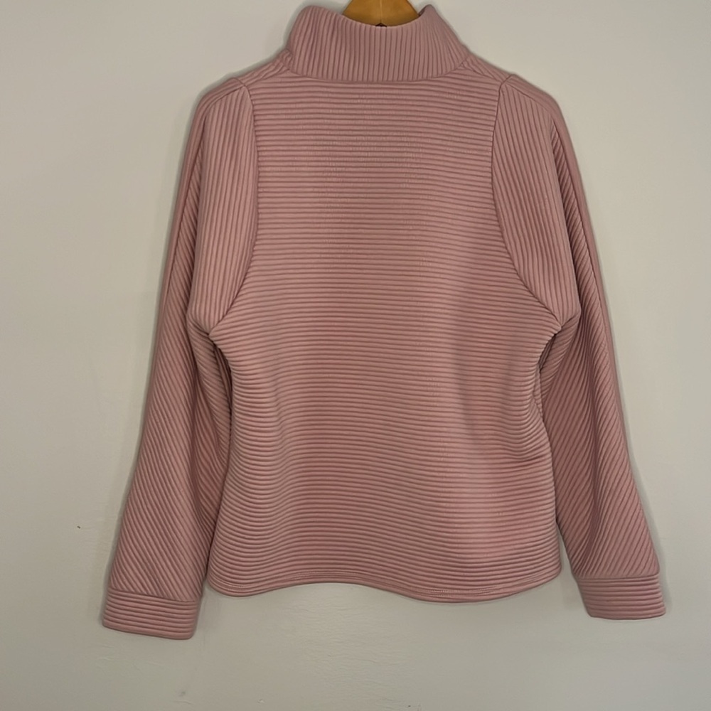 Pink Ribbed Long Sleeve pullover - Picture 3 of 5